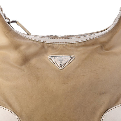 Prada Canvas Calfskin Chain Hobo Cera 17 of 17