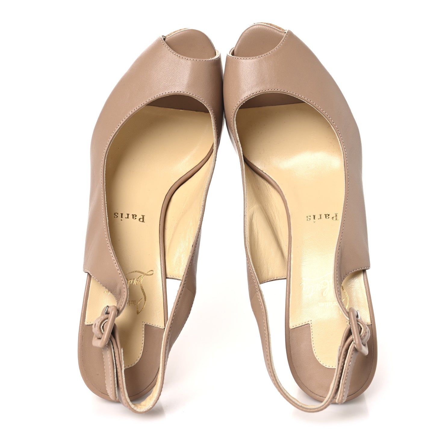 Calfskin Cork Dona Anna 120 Wedges 39 Nude Natural