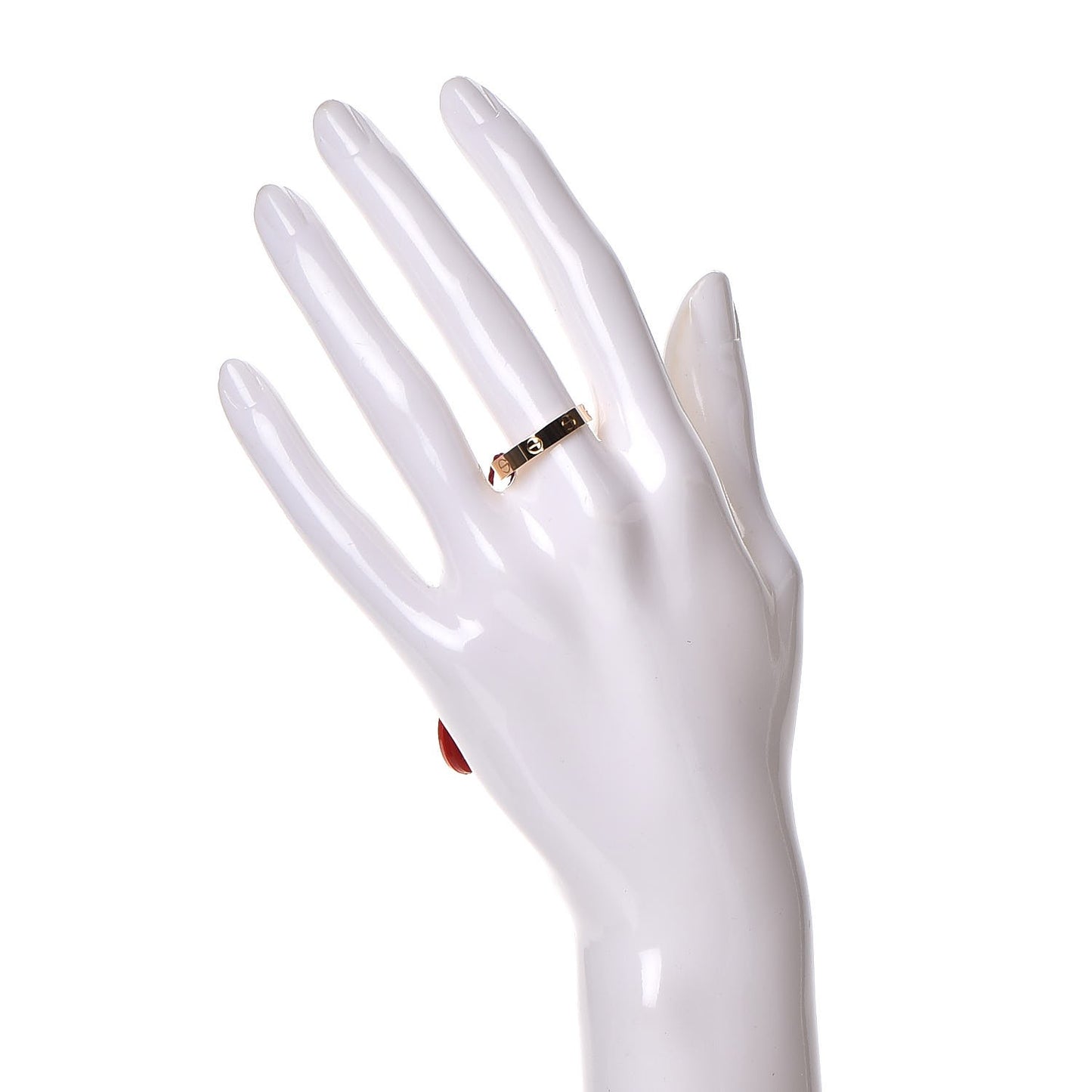 18K Yellow Gold 3.5mm LOVE Wedding Band Ring 56 7.5