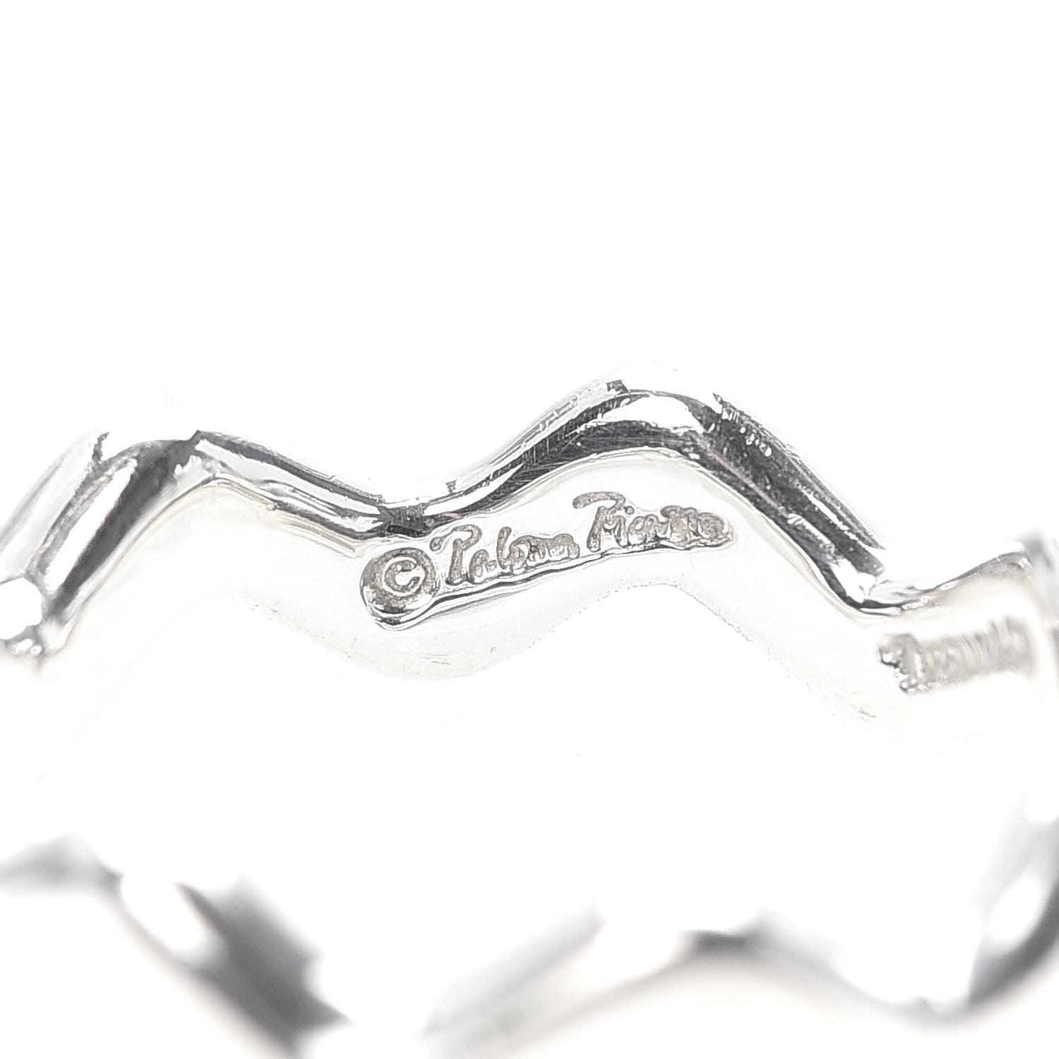 Tiffany Sterling Silver Zig Zag Ring 53 6.5 4 of 6