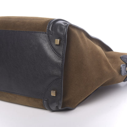 Celine Suede Smooth Calfskin Mini Luggage Olive 12 of 12