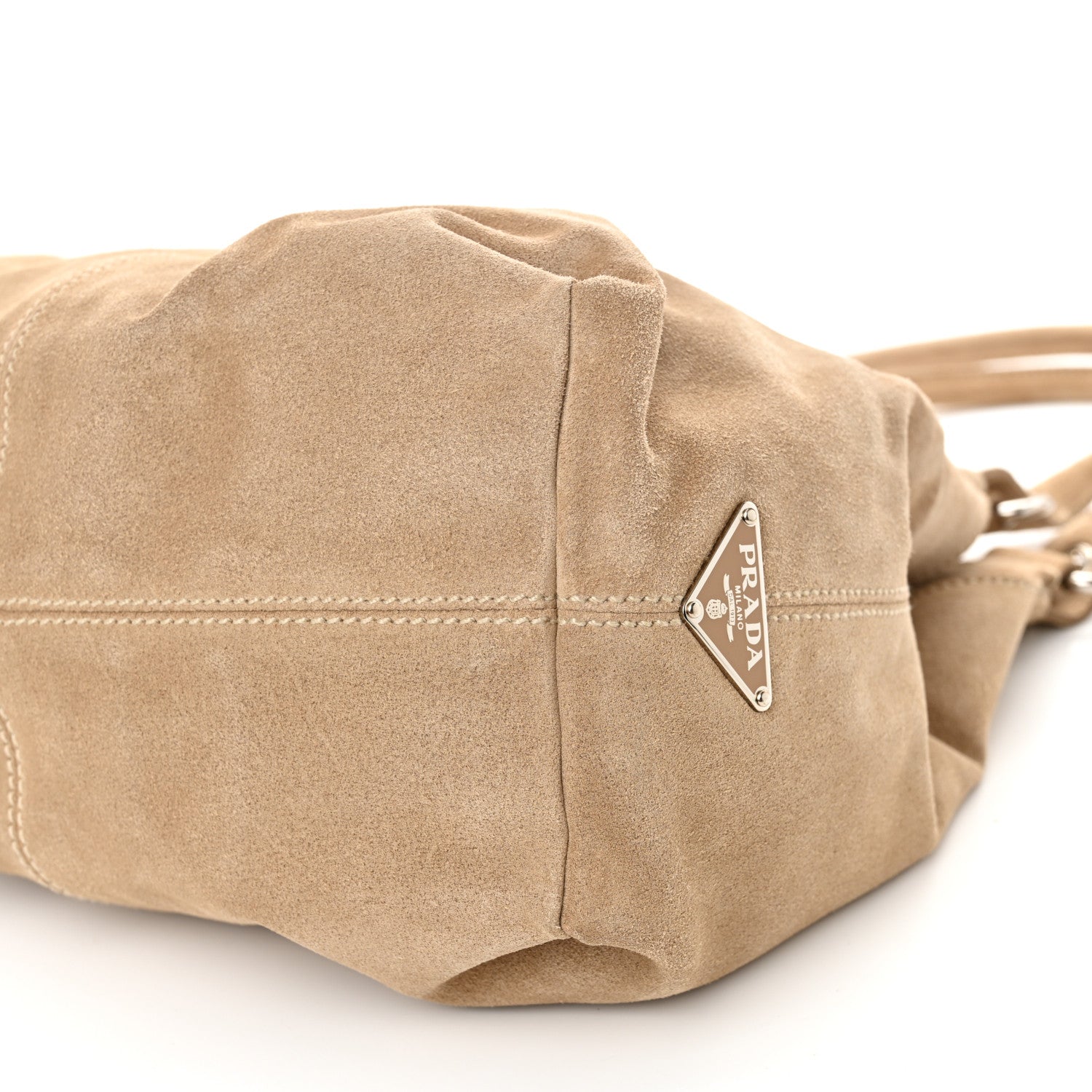 Prada Suede Scamosciato Shopping Tote Sabbia 9 of 10