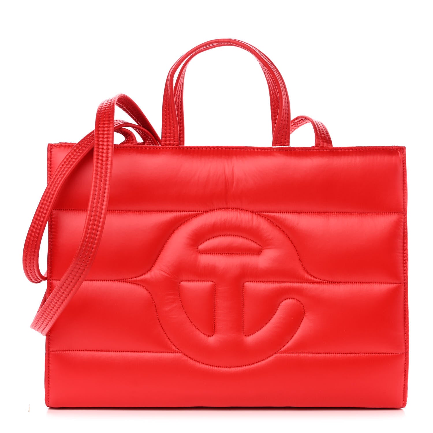 Telfar Nylon Medium Puff Shopping Bag Red 1 of 9