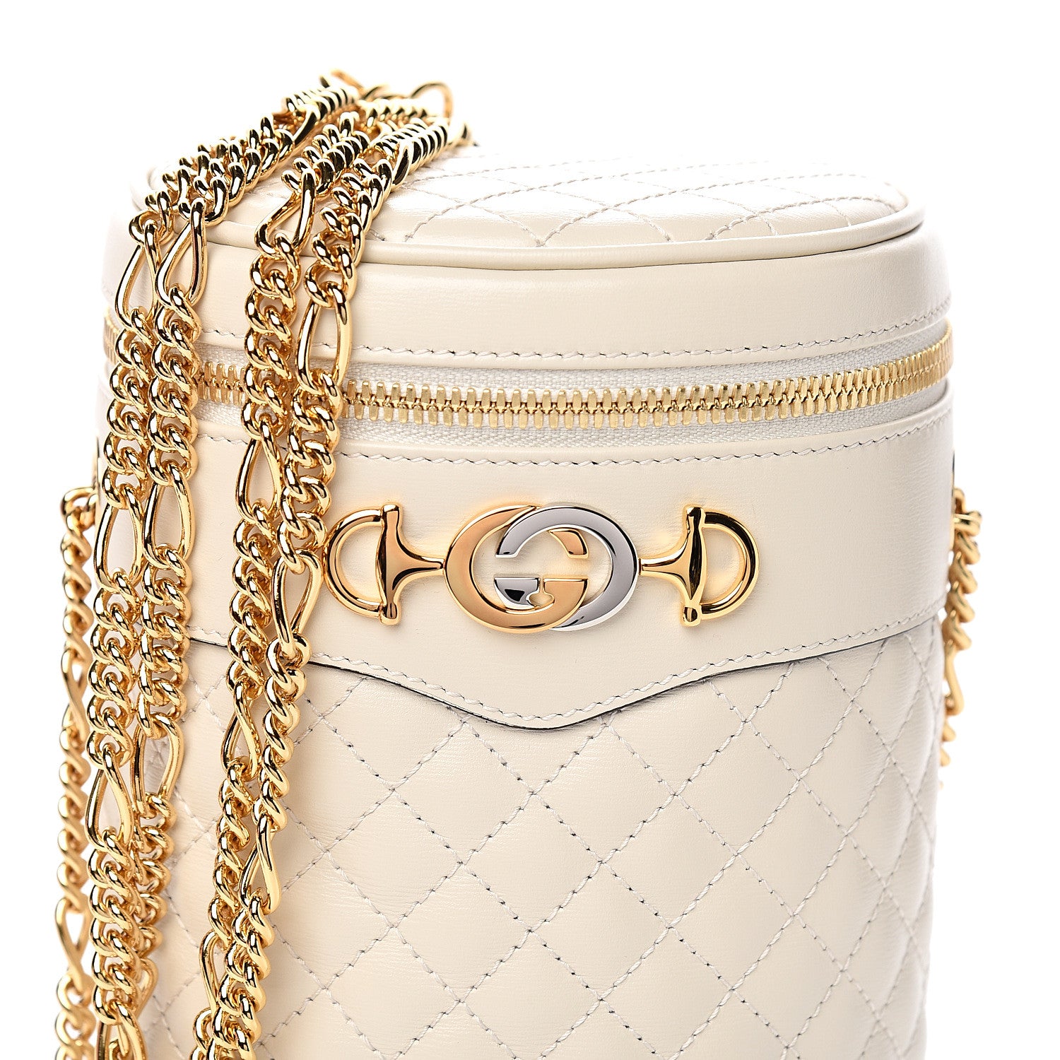 Gucci Calfskin Trapuntata Zumi Belt Bag Off White 9 of 10