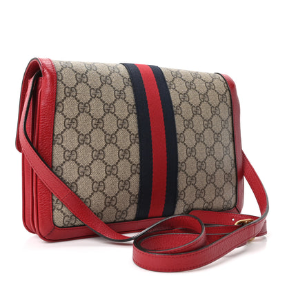 Gucci GG Supreme Monogram Medium Queen Margaret Shoulder Bag Red 3 of 10