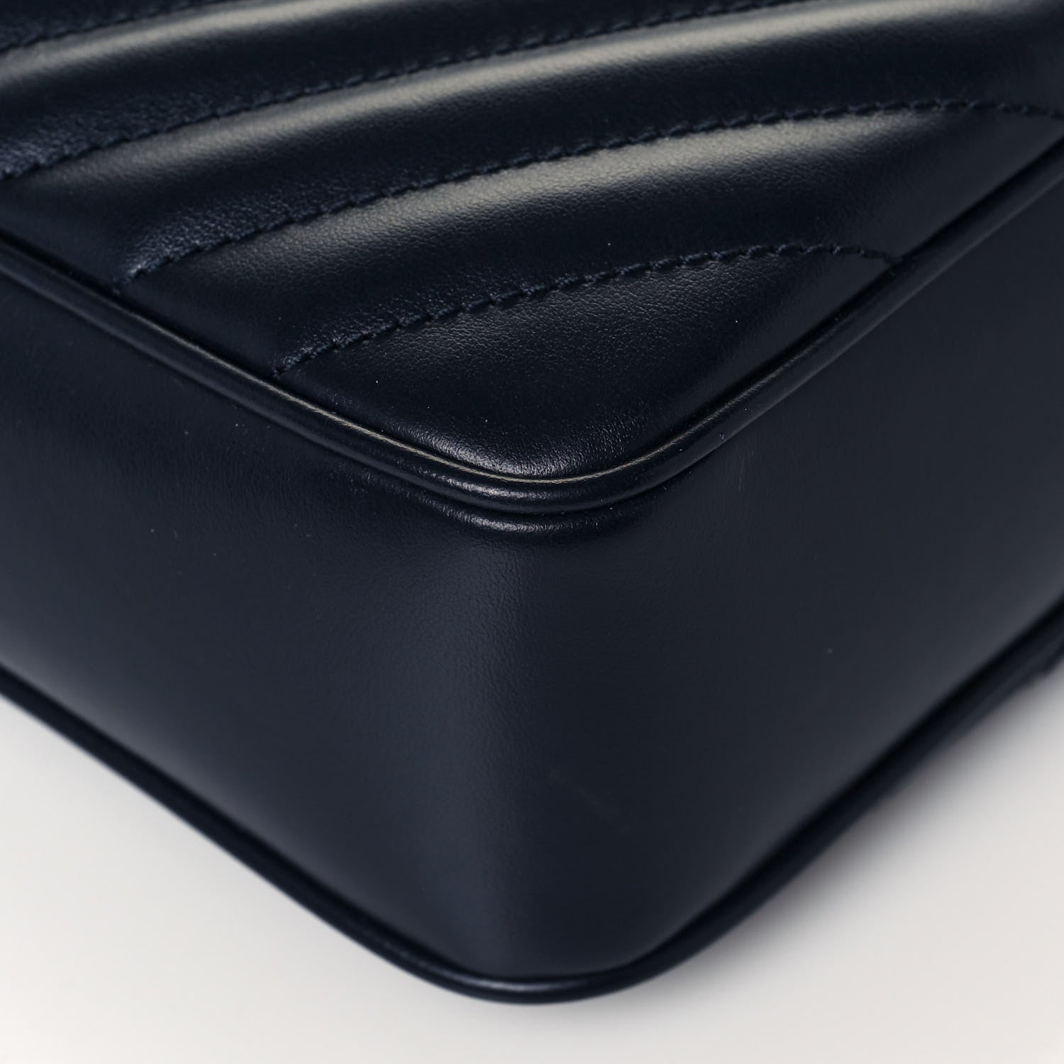 Saint Laurent Calfskin Matelasse Monogram Lou Camera Bag Navy 8 of 14