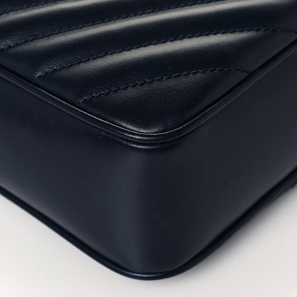 Saint Laurent Calfskin Matelasse Monogram Lou Camera Bag Navy 8 of 14