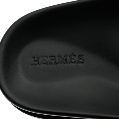 Hermes Calfskin Womens Chypre Sandals 36.5 Black 7 of 9