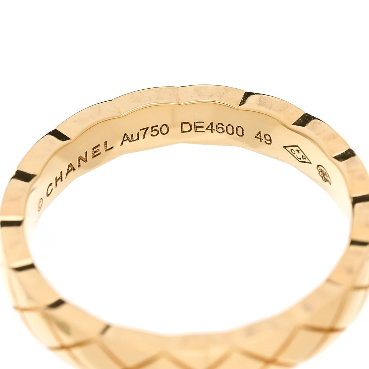 18K Yellow Gold Mini Coco Crush Ring 49 4.75