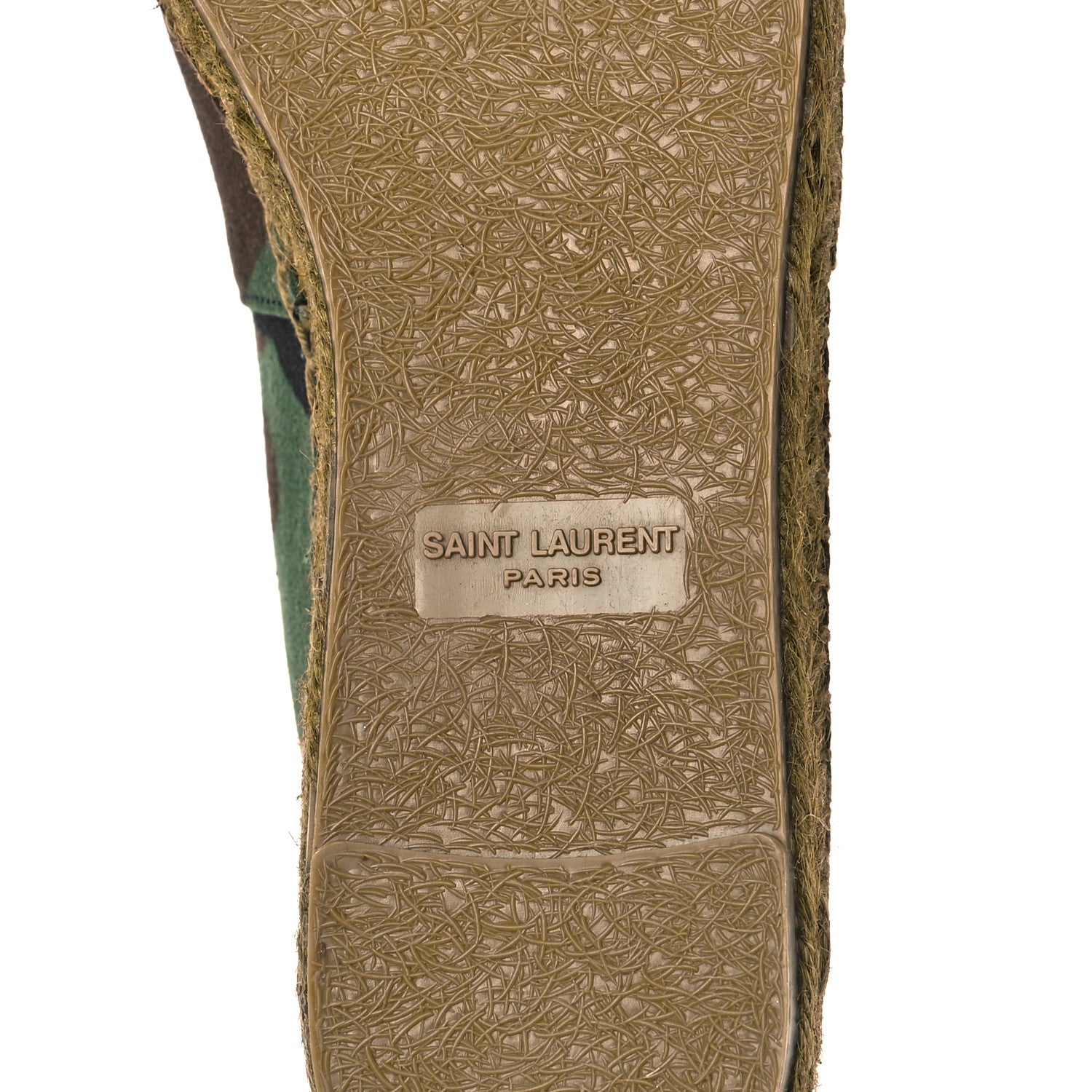Saint Laurent Canvas Camouflage Espadrilles 35.5 Kaki Black 7 of 9