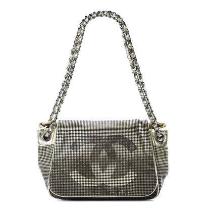 Chanel Metallic Lambskin Perforated Hollywood Accordion Flap Bag Gold 1 of 10