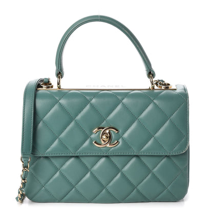 Chanel Lambskin Quilted Small Trendy CC Flap Dual Handle Bag Light Green 1 of 19