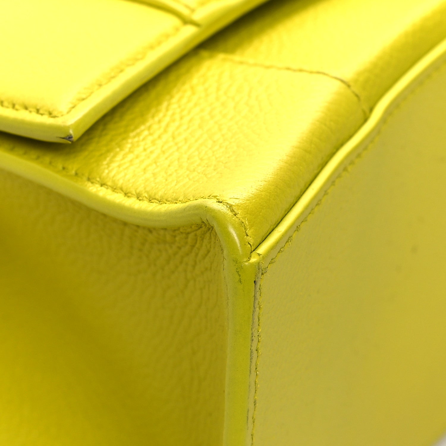 Balenciaga Grained Calfskin Small Hourglass Top Handle Bag Lime 8 of 16