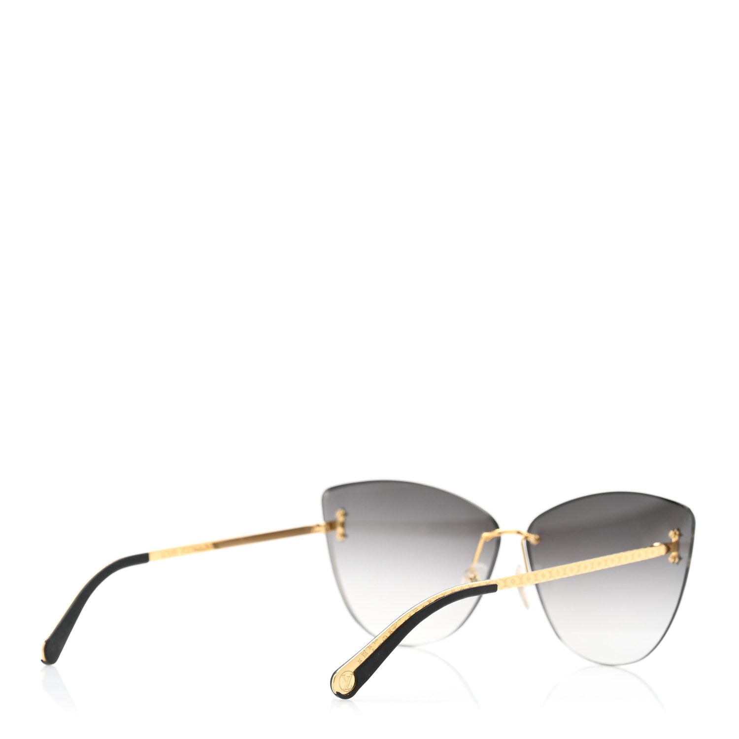 Louis Vuitton Les Parapluies De Cherbourg Sunglasses Z1394U Black Gold 4 of 10