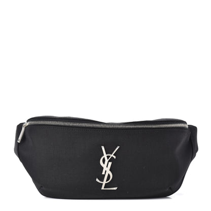 Saint Laurent Canvas Monogram Belt Bag Black 1 of 9
