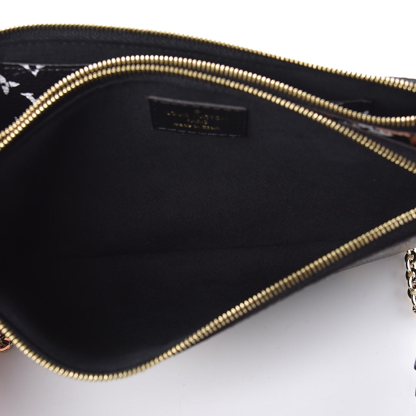 Monogram Giant Jungle Pochette Double Zip Black