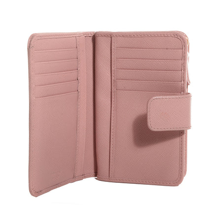 Prada Saffiano Metal Compact Wallet Orchidea 4 of 8