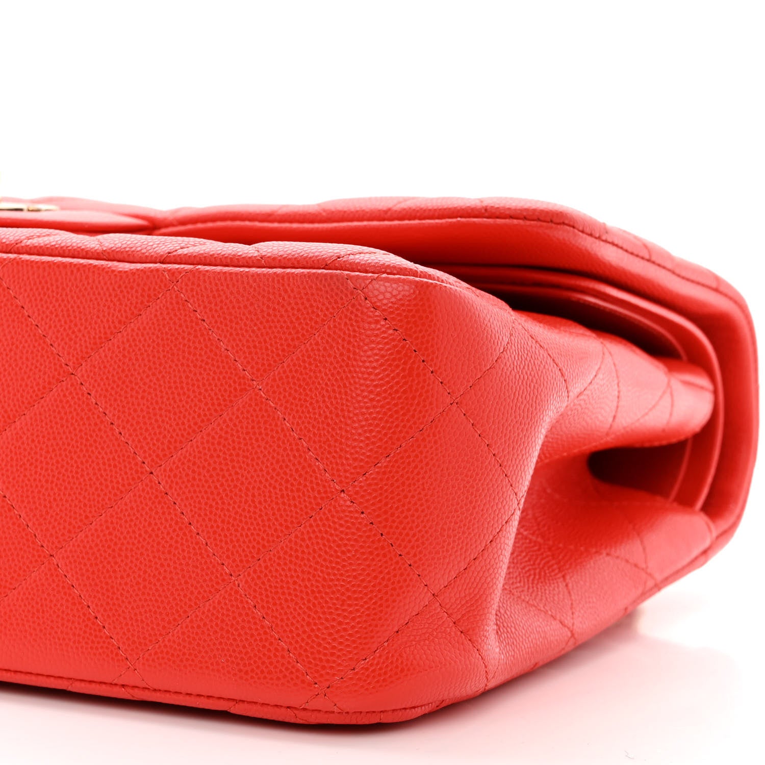 Chanel Caviar Quilted Jumbo Double Flap Red 10 of 10