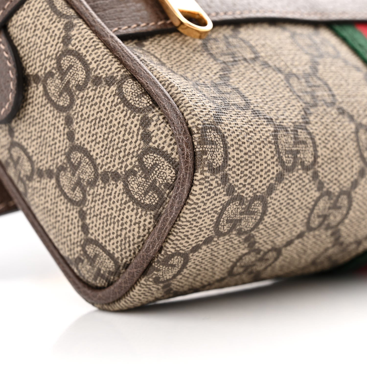 Gucci GG Supreme Monogram Web Small Ophidia Belt Bag 75 30 Dark Brown 9 of 10