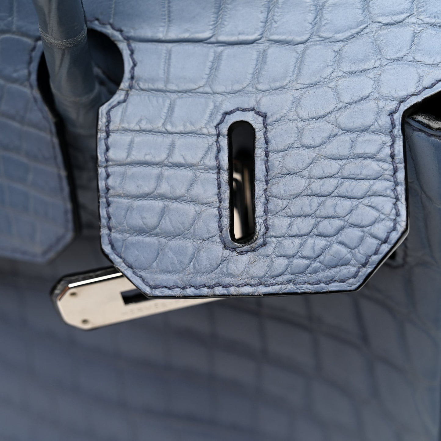 Matte Niloticus Crocodile Birkin 30 Bleu Ciel