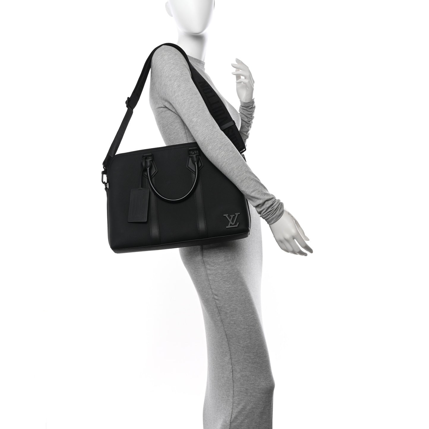 Calfskin Aerogram Takeoff Briefcase Black
