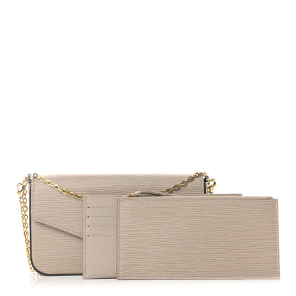 Louis Vuitton Epi Felicie Pochette Chain Wallet Galet 1 of 10