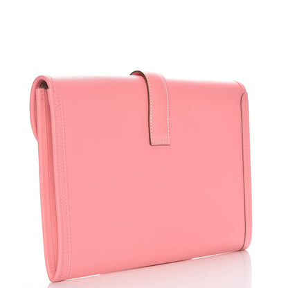 Hermes Epsom Jige PM Clutch Rose Confetti 3 of 8