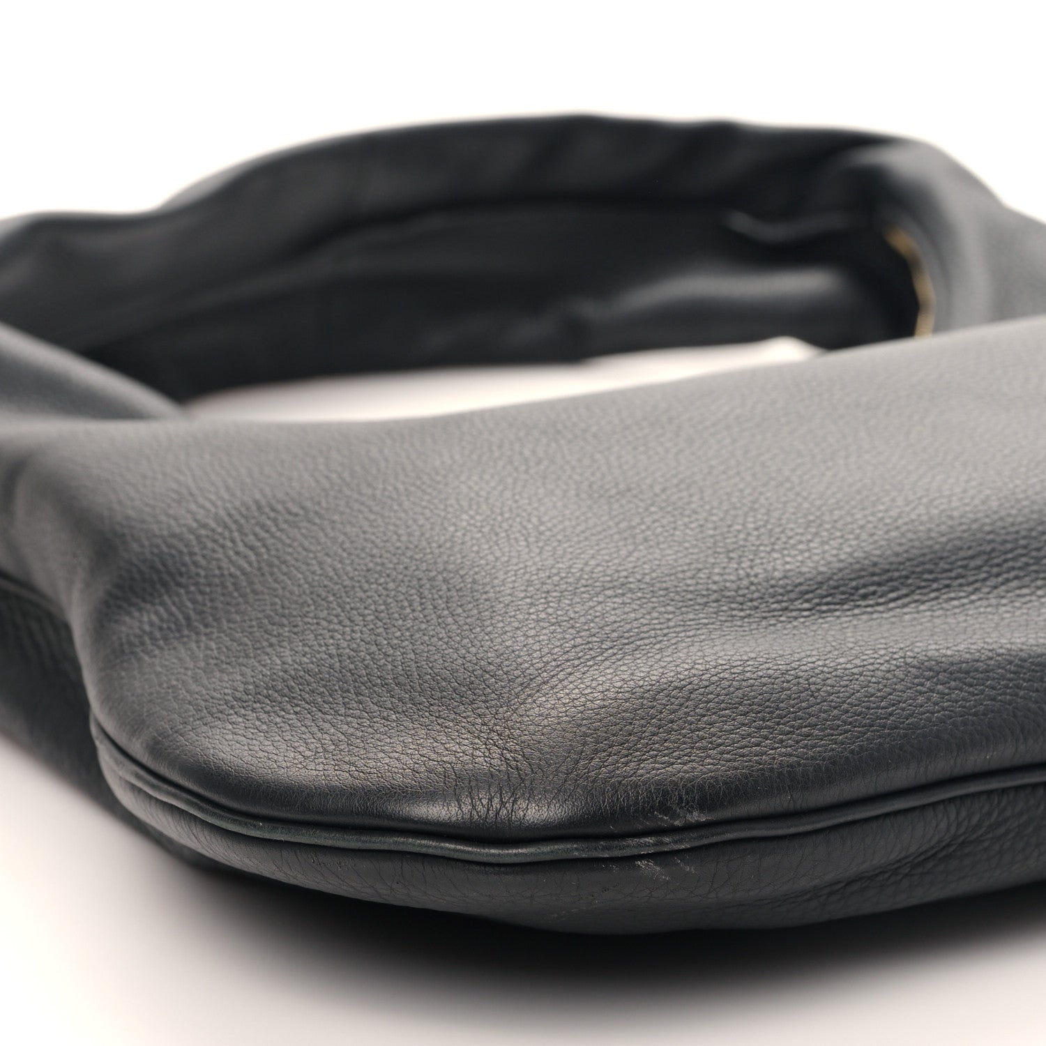 The Row Grained Calfskin Medium Everyday Shoulder Bag Black 7 of 8