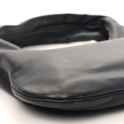 The Row Grained Calfskin Medium Everyday Shoulder Bag Black 7 of 8