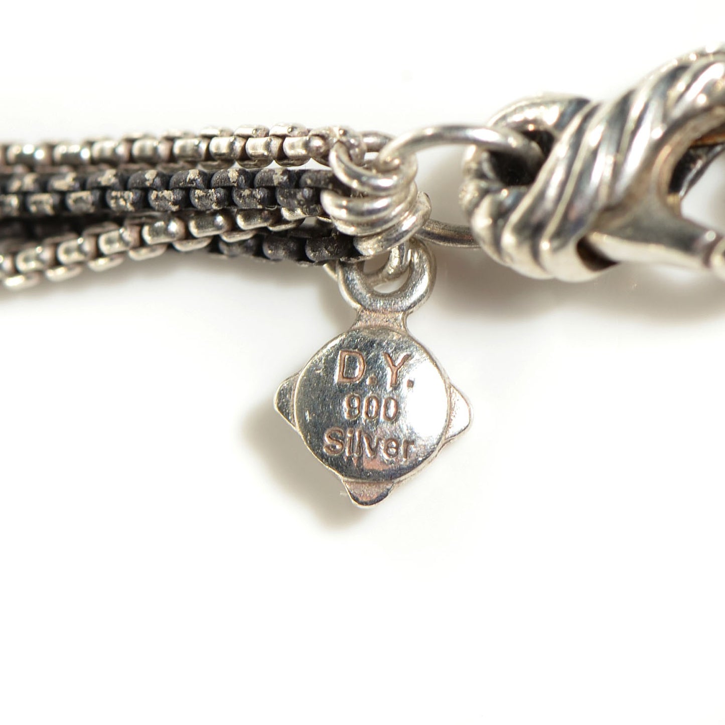 Sterling Silver Diamond Hematite 14mm Albion Pendant Necklace