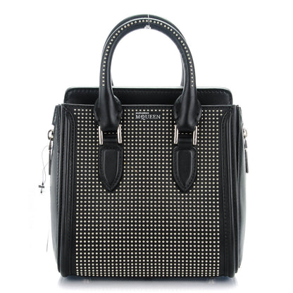 Alexander McQueen Calfskin Studded Mini Heroine Shoulder Bag Black 1 of 8