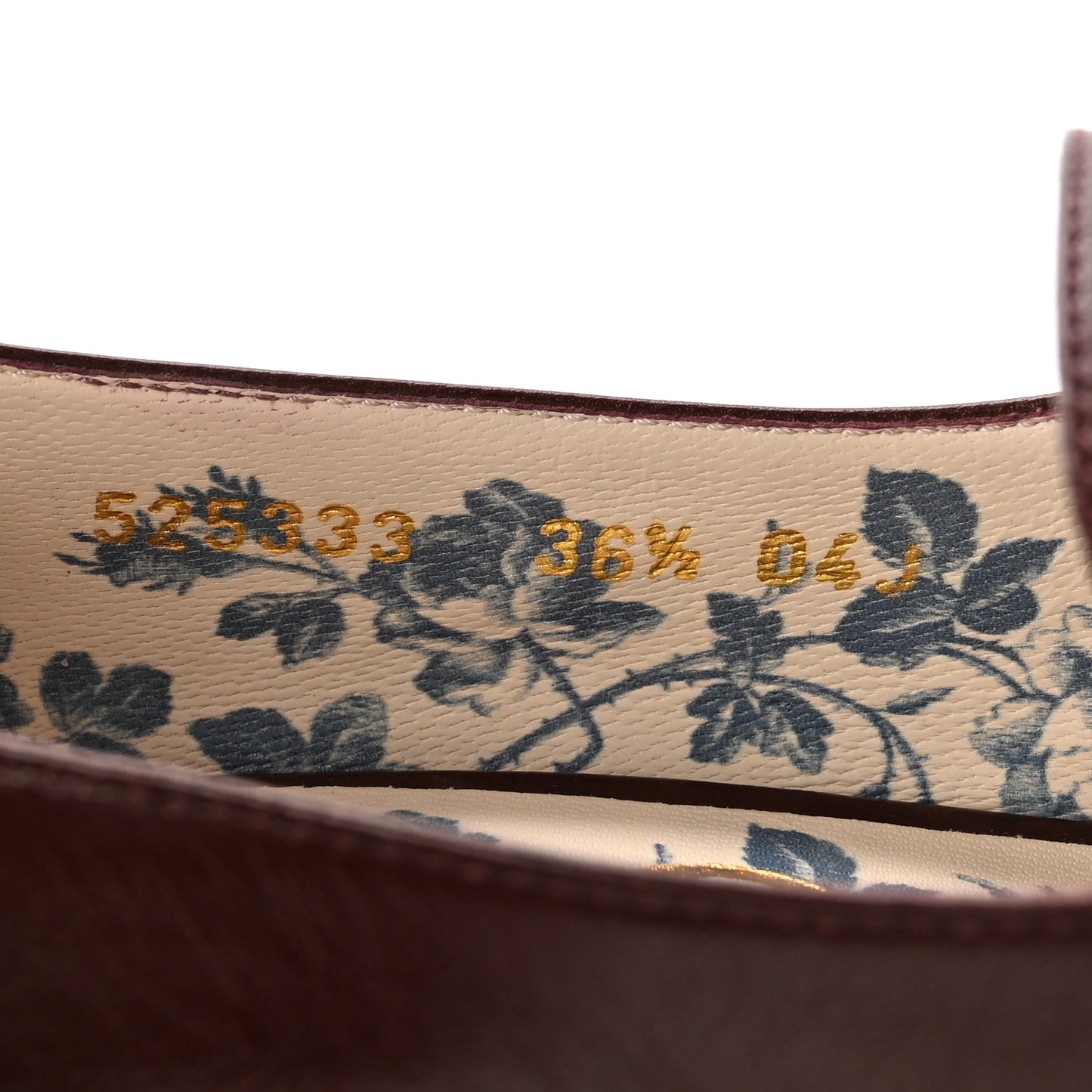 Malaga Kid GG Victoire 55mm Loafer Pumps 36.5 Vintage Bordeaux
