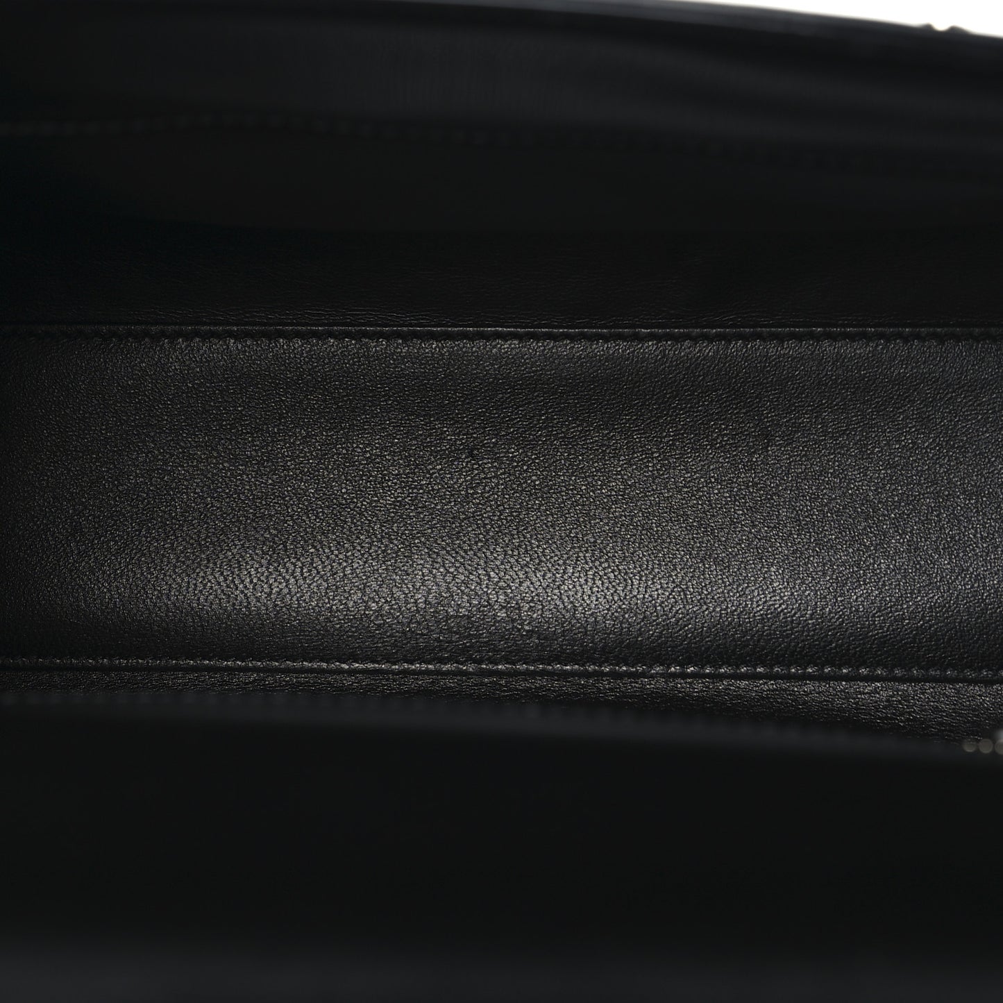 Shiny Calfskin Le Fermoir Top Handle Bag Small Black