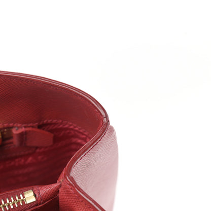 Prada Saffiano Medium Galleria Double Zip Tote Fuoco 17 of 17