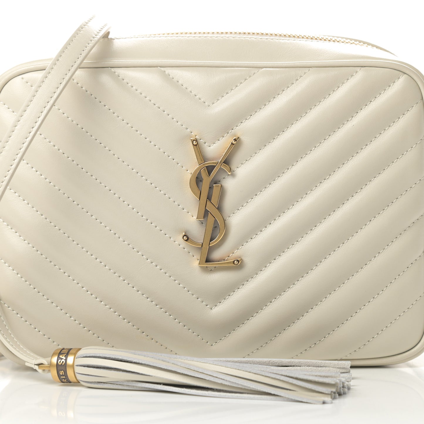 Calfskin Matelasse Monogram Lou Camera Bag Crema Soft