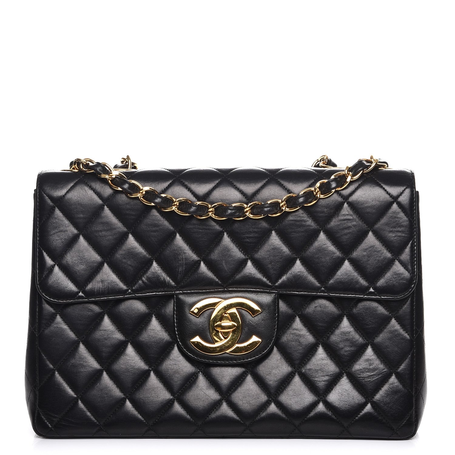 Chanel Lambskin Jumbo Flap Black 1 of 8