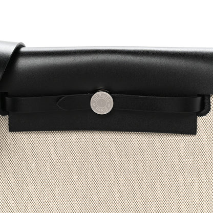 Hermes Toile H Vache Hunter Herbag Zip Retourne 20 Ecru Amande Black 8 of 11