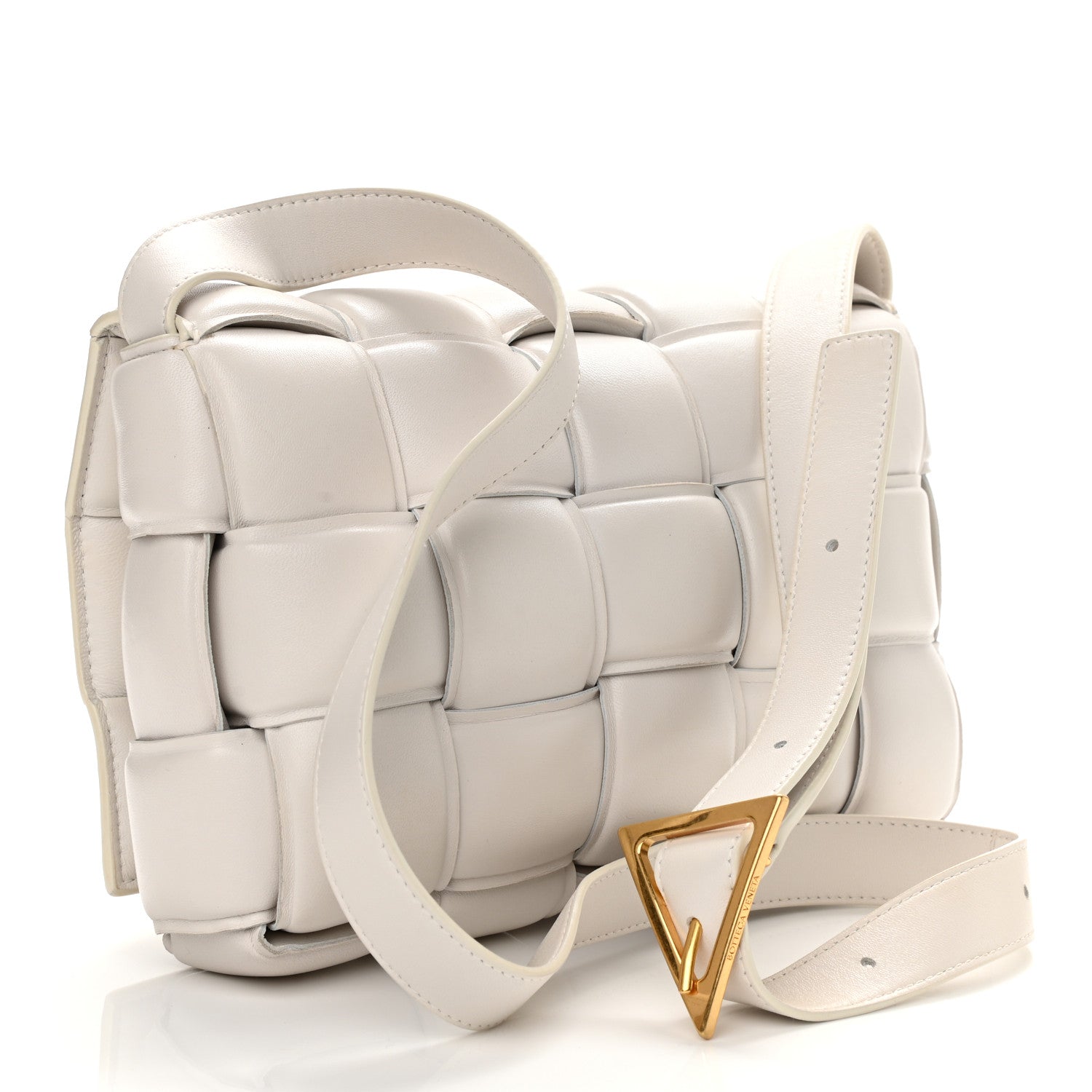 Bottega Veneta Nappa Maxi Intreccio Padded Cassette Crossbody Bag Chalk 3 of 10