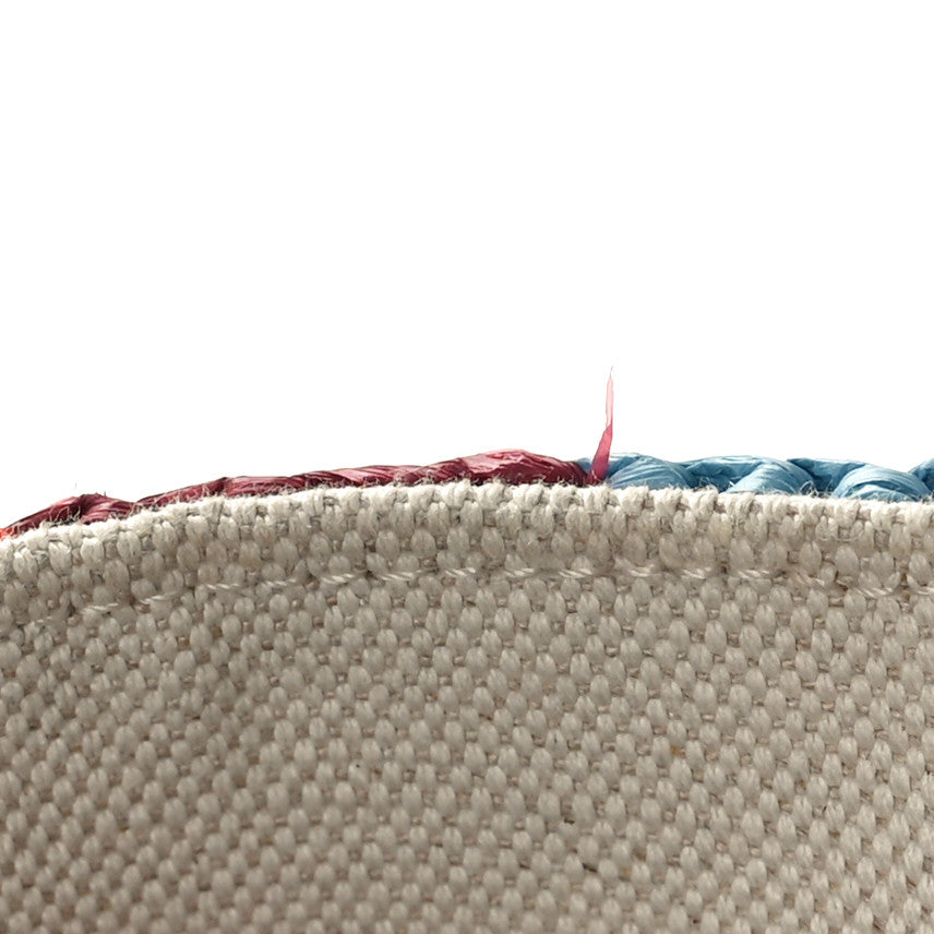 Raffia Calfskin Rockstud Summer Tote Multicolor