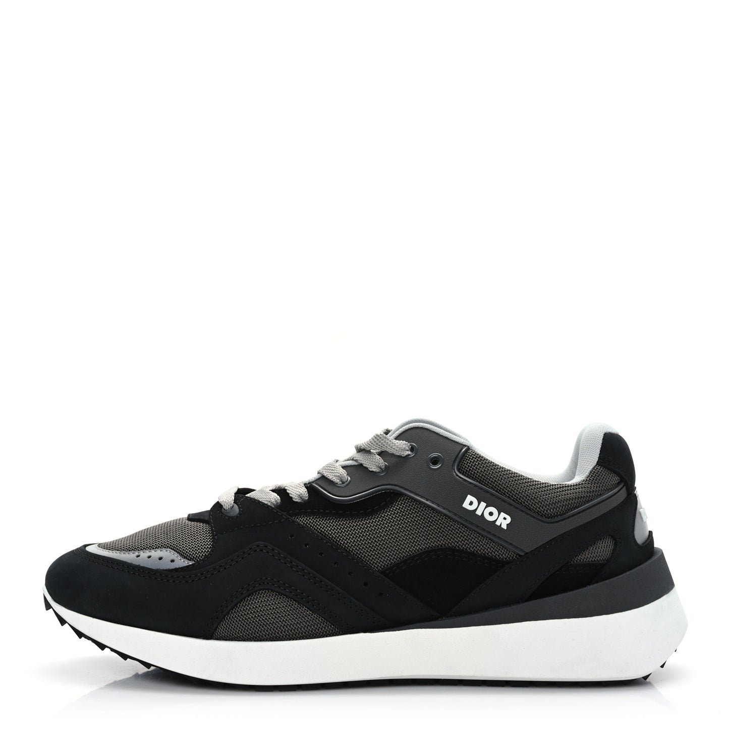 Technical Mesh Calfskin Mens B29 Sneakers 42 Black Grey