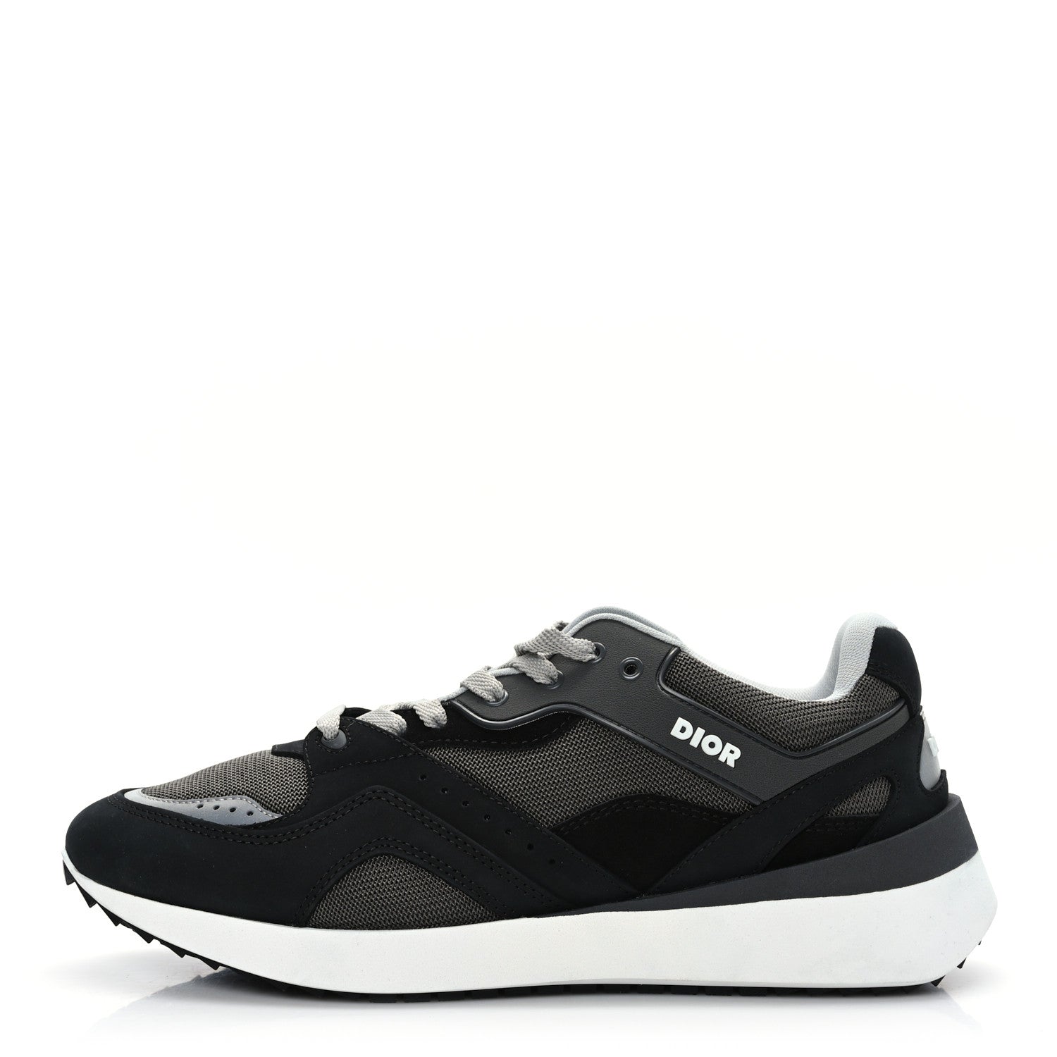 Christian Dior Technical Mesh Calfskin Mens B29 Sneakers 42 Black Grey 1 of 7