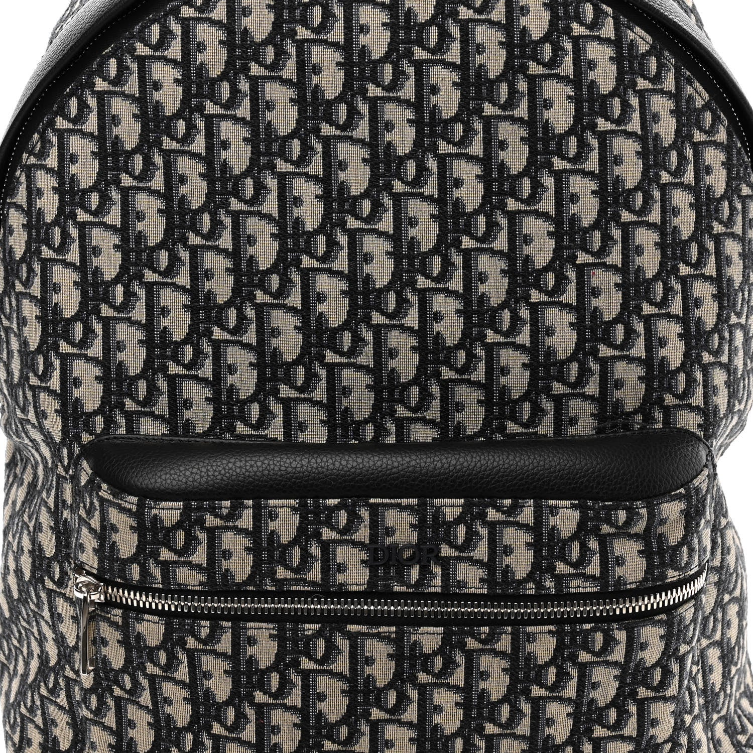 Christian Dior Oblique Calfskin Rider Backpack Beige Black 7 of 9