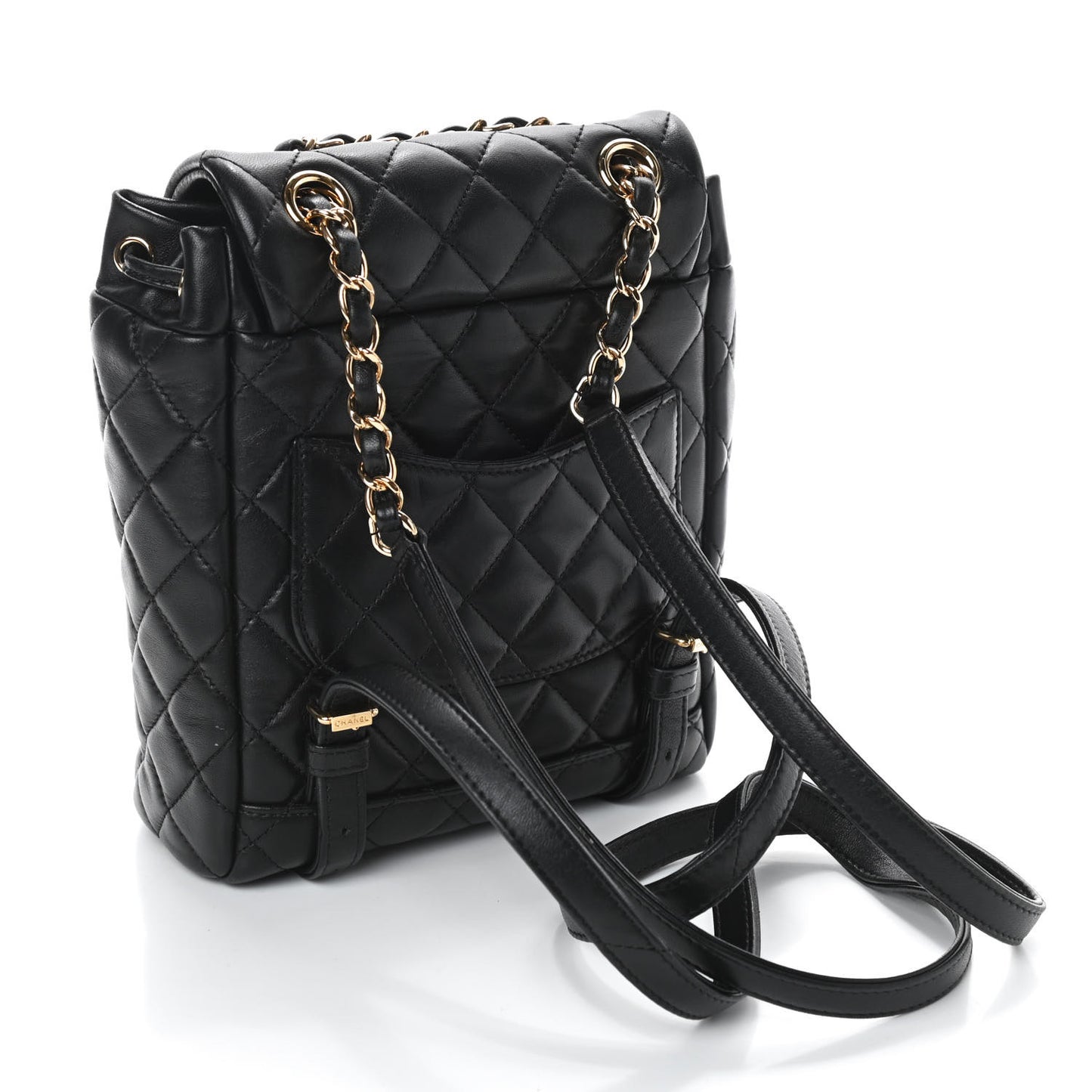Lambskin Quilted Mini Urban Spirit Backpack Black