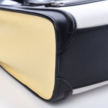 Celine Grained Baby Calfskin Nubuck Nano Tri-Color Luggage White 6 of 10