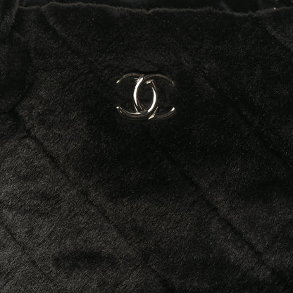 Chanel Fantasy Fur Quilted Camellia Tote Black 3 of 11