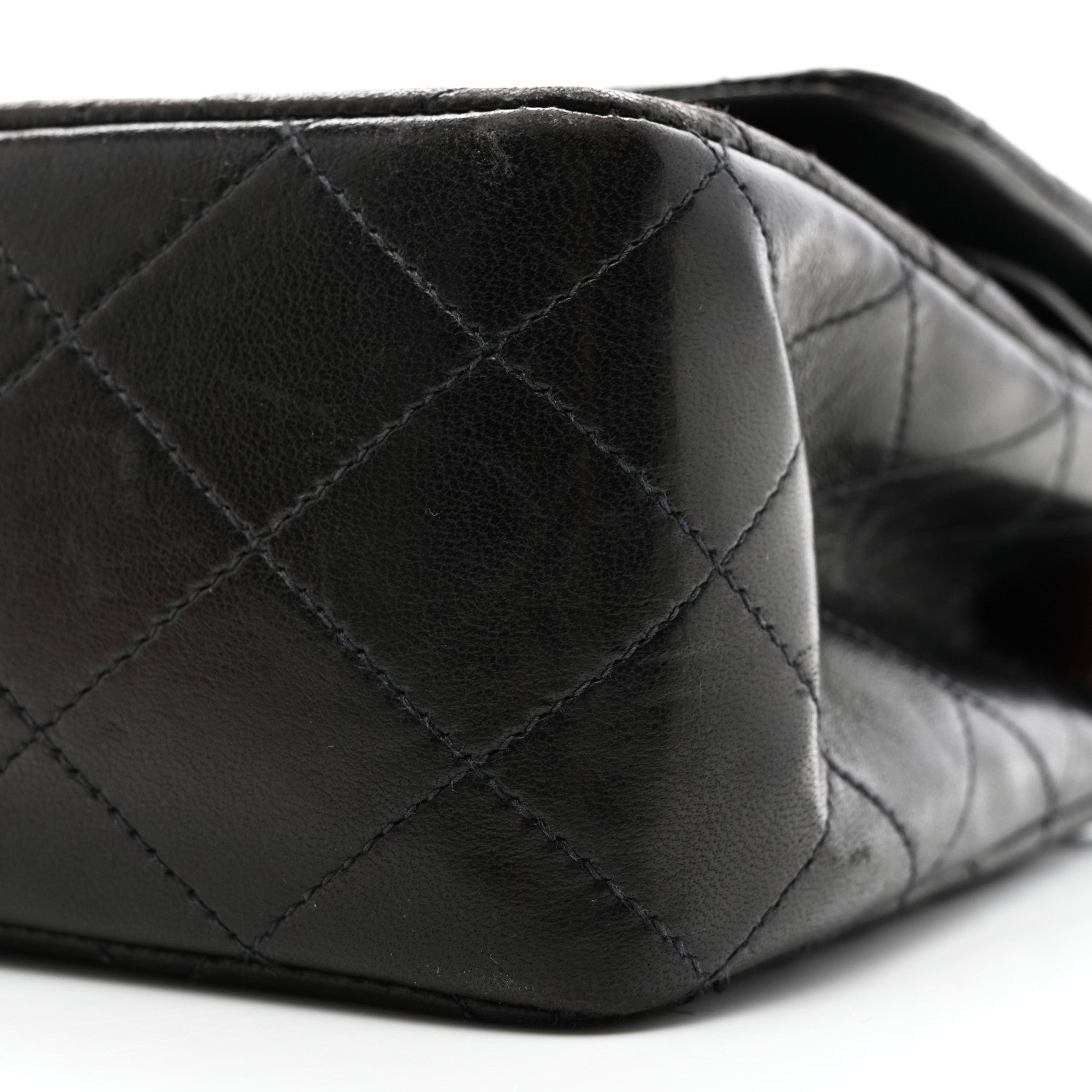 Chanel Lambskin Quilted Medium Double Flap Black 11 of 13