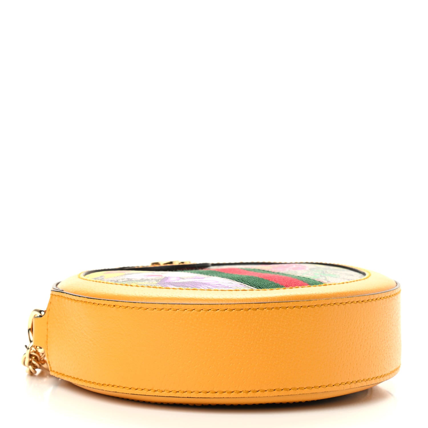 Gucci GG Supreme Monogram Flora Web Mini Ophidia Round Shoulder Bag Beige Multicolor Crop 4 of 9