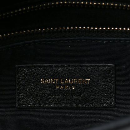 Saint Laurent Lambskin Quilted Toy Loulou Puffer Monogram Chain Satchel Black 11 of 15