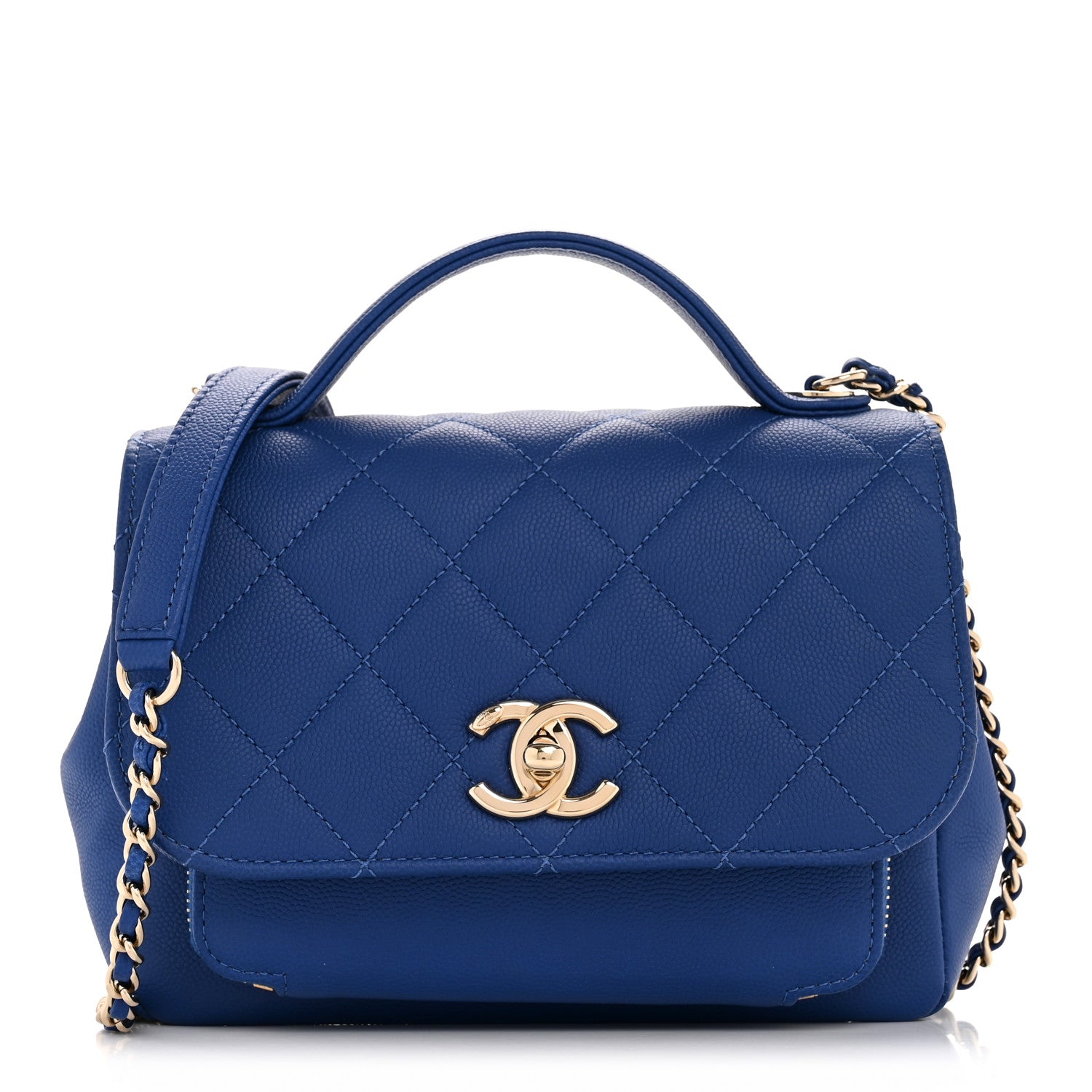 Chanel Caviar Quilted Small Business Affinity Flap Dark Blue 1 of 13