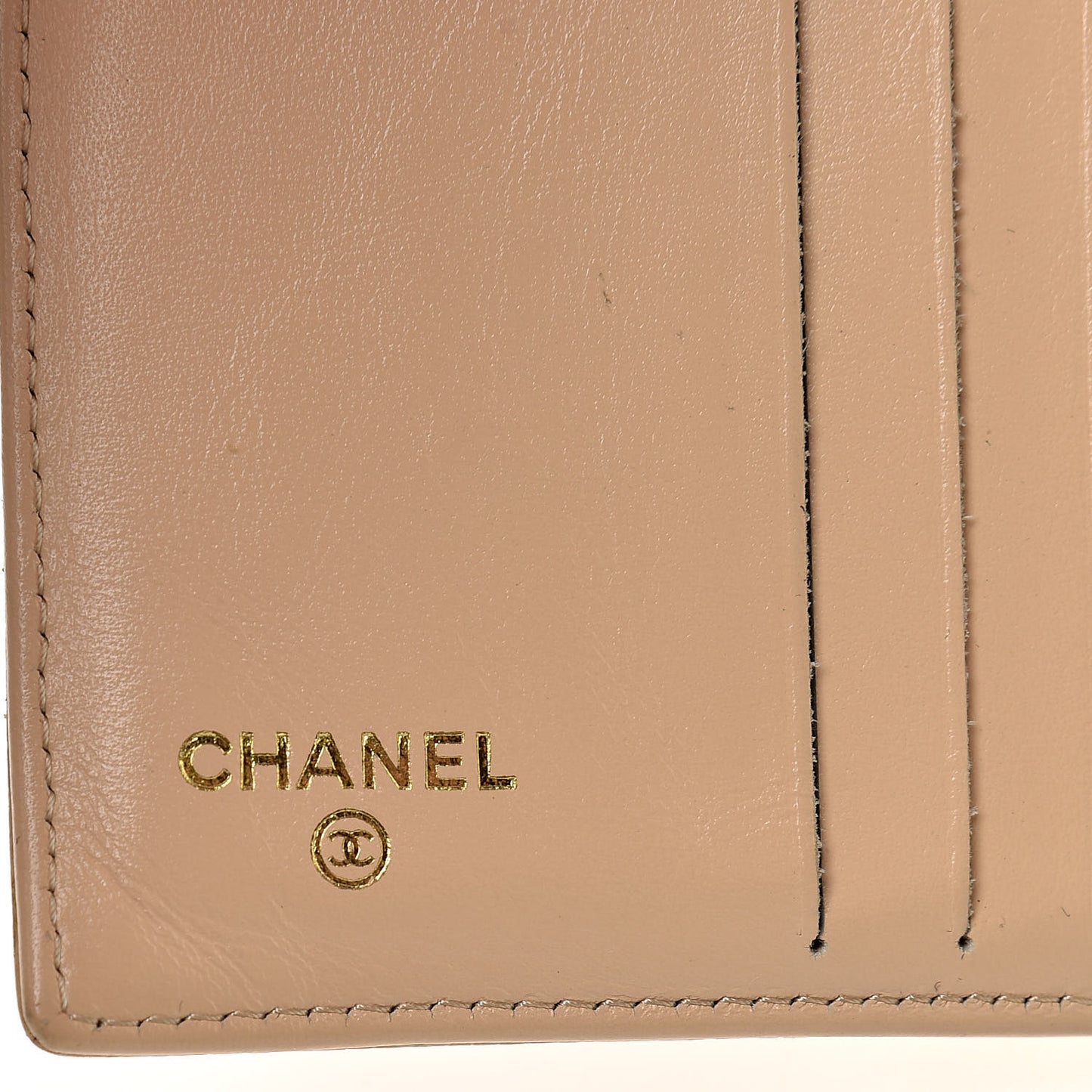 Caviar Timeless CC Compact Flap Wallet Beige